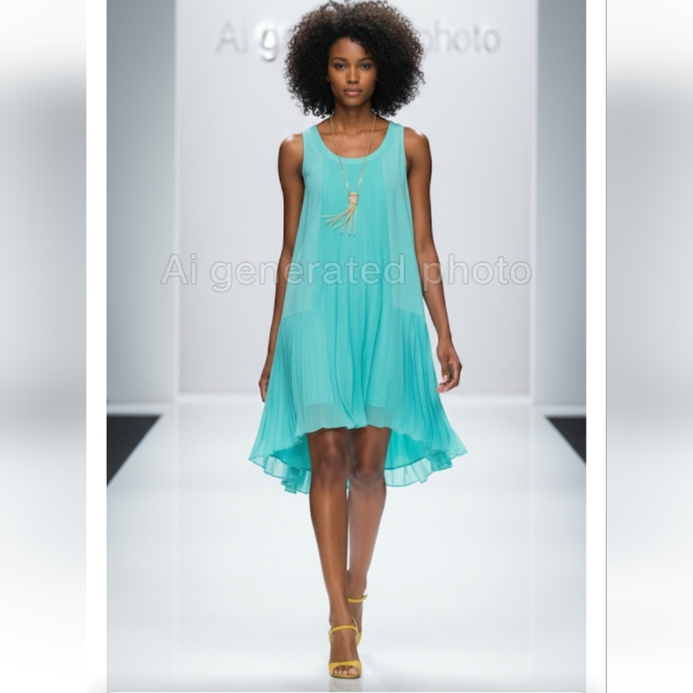 Maeve Light Blue Sheer Dress
